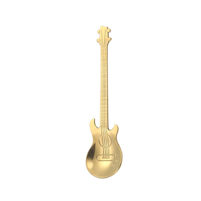304 Stainless Steel Colorful Guitar Coffee & Dessert Stirring Spoon