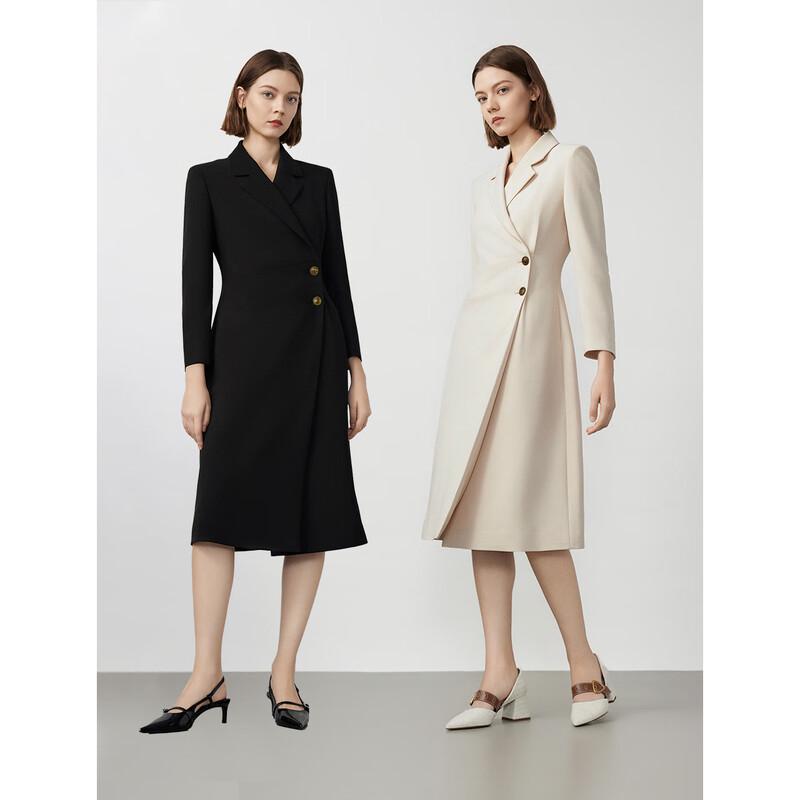 Women's Elegant Long-Sleeve Blazer Dress
