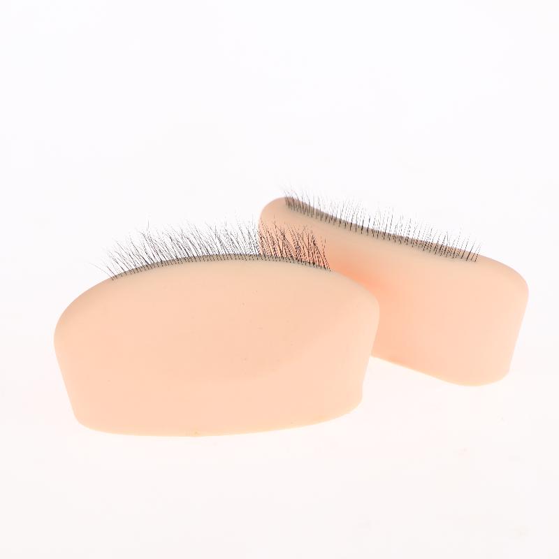 1Pcs Eyelash Practice Silicone Model With Realistic Eyelash Extensions, Reusable Training Eyelid-Eyelash Extension Tool