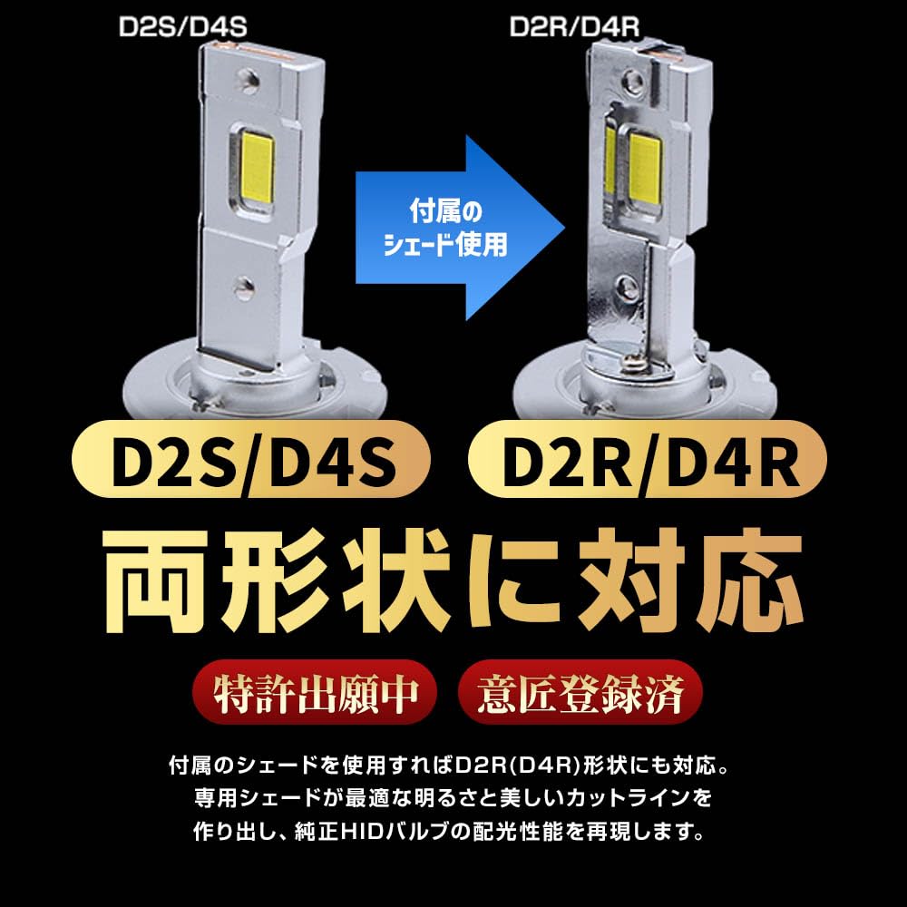 Spherelight SLGD4SR060 LED Headlight for Genuine HID D4S/D4R 6000K (White) 10,000 lm R Exclusive