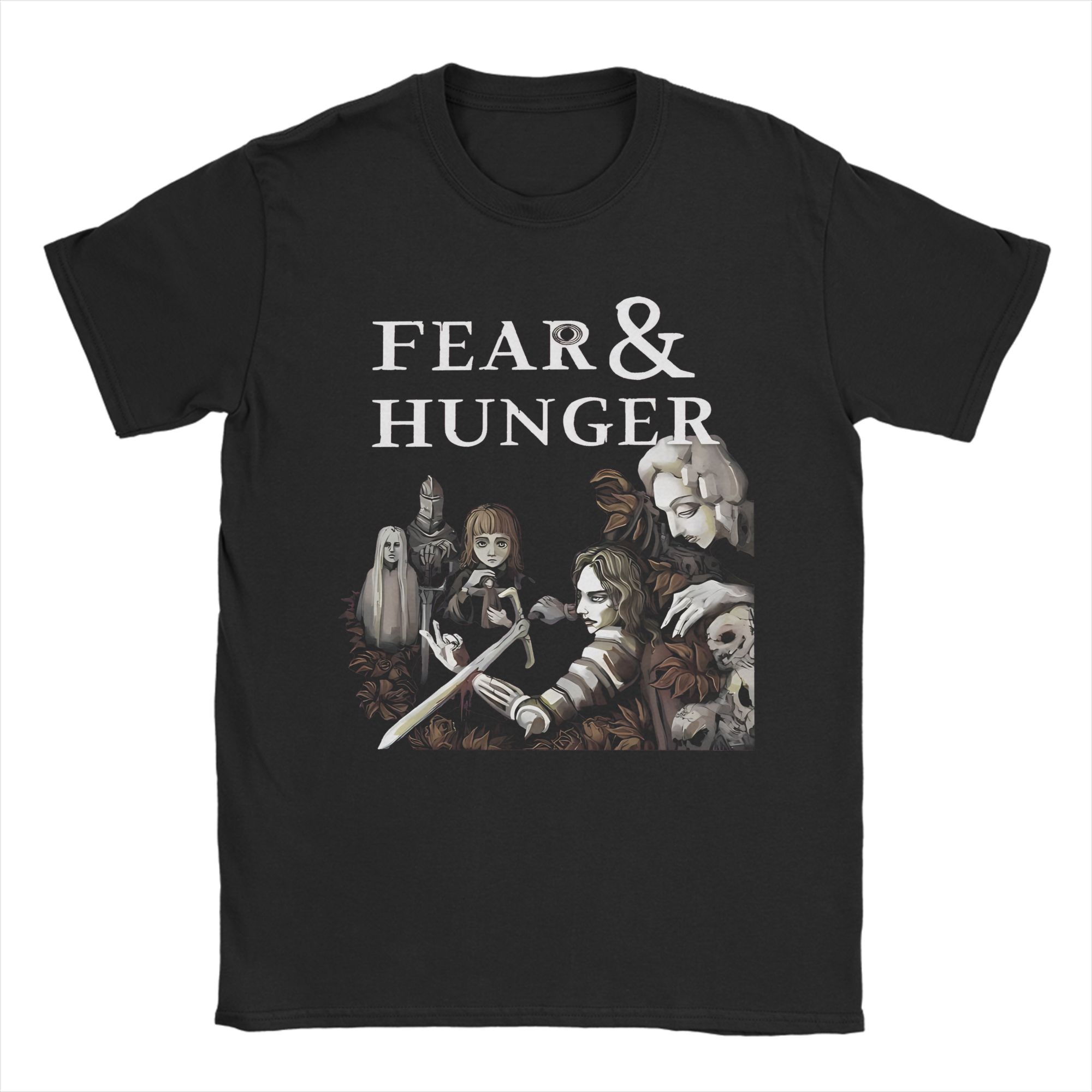 Мужская Женская Футболка Fear and Hunger Termina Из Чистого Хлопка Модная Футболка Топ Одежда S