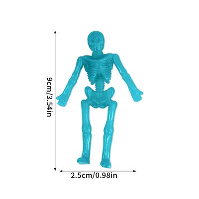 10Pcs Fun Halloween Stretchy Skeleton Toy Halloween Goody Bag Fillers Halloween Party Decorations Kids Birthday Party Gift Favor