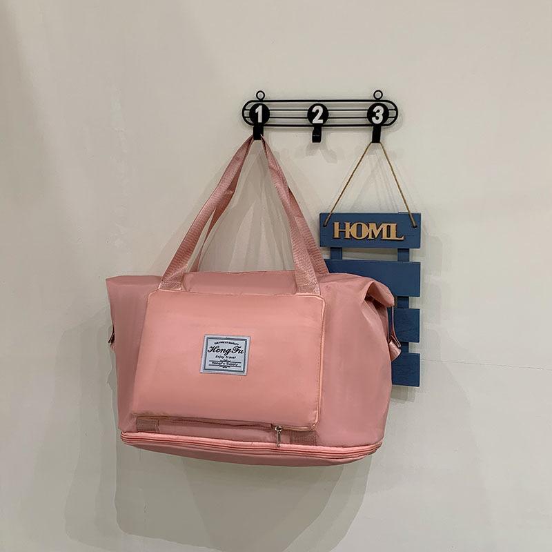 Canvas backpack, college style drawbar bag, travel bag, large capacity business travel luggage bag, foldable