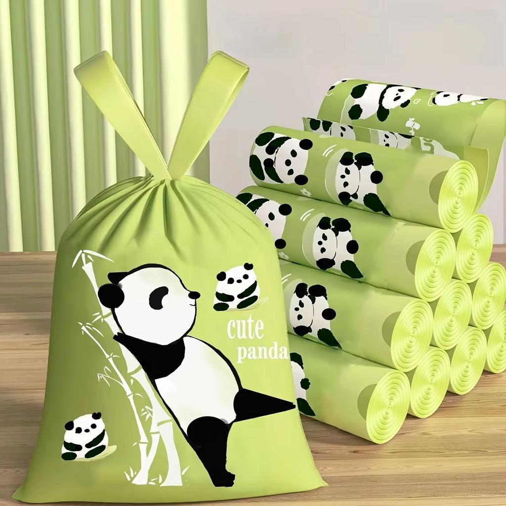 UNTIOR Cute Thick Tearproof Drawstring Garbage Bags Disposable Garbage Bags Self-Close Garbage Bags Household Drawstring