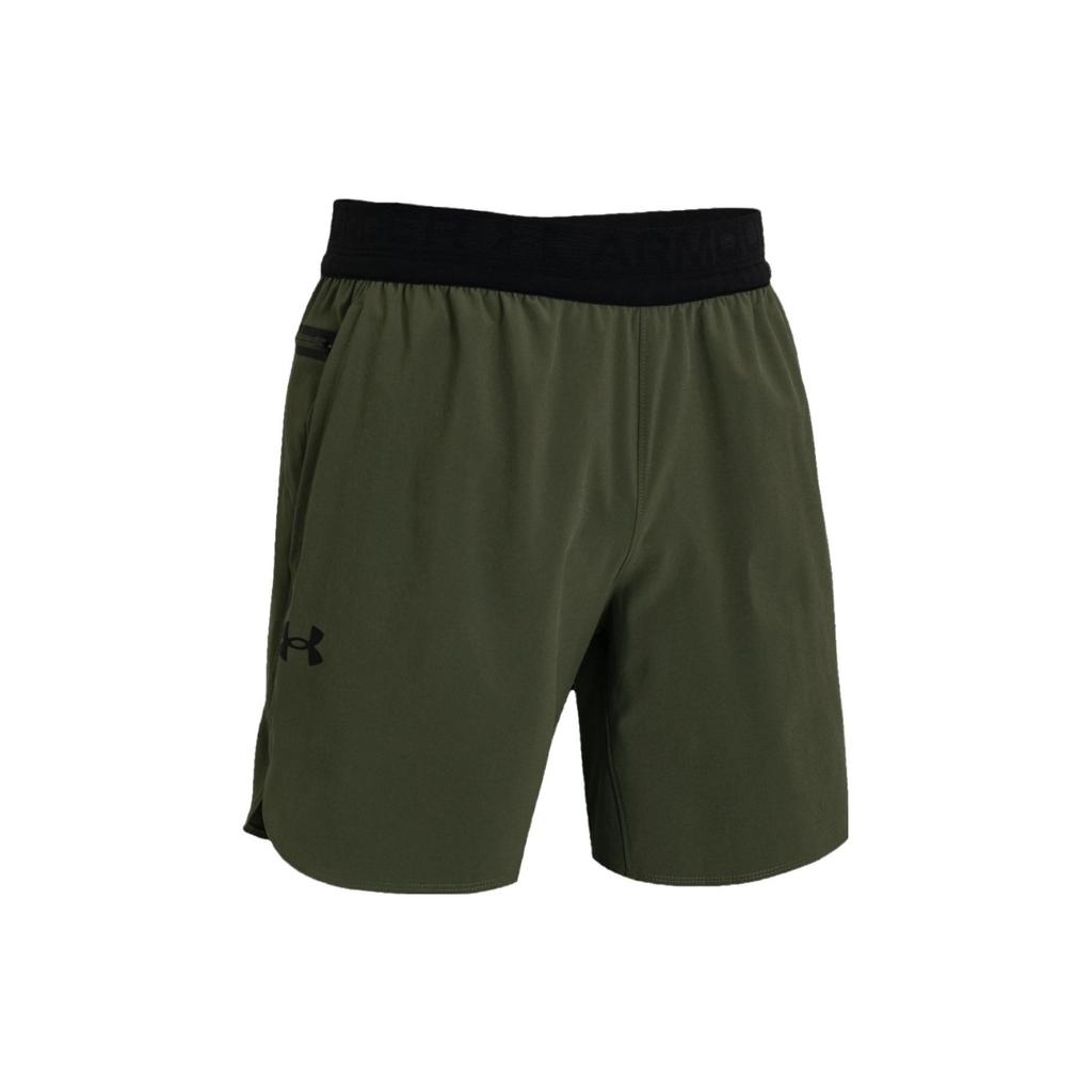 Under Armour Solid Woven Fitness Training Shorts Men Bottoms Navy-Green 1376782-390