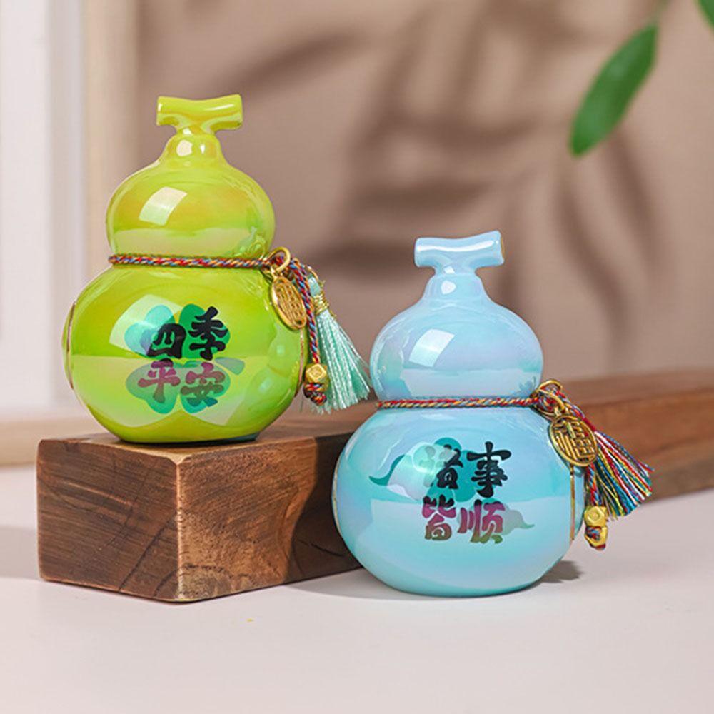 Portable Mini Gourd Statue Chinese Style Gourd Car Ornaments Gift Home Decoration  Desk Decorations