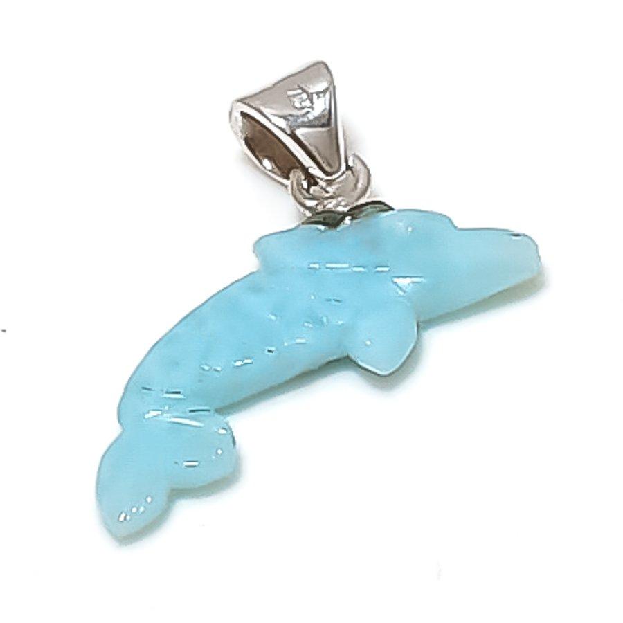 

Natural Larimar Gemstone Handmade 925 Sterling Silver Jewelry Pendant 0.71 U7y65