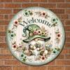 Rustic Welcome Gnome Wall Art Metal Sign Farmhouse Home Garden Porch Decor