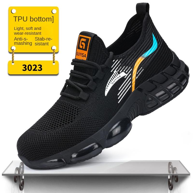 

Обувь для страхования труда, ударопрочная и устойчивая к проколам, мужская дышащая обувь со стальным носком, легкая и удобная, защитная обувь для работы 46