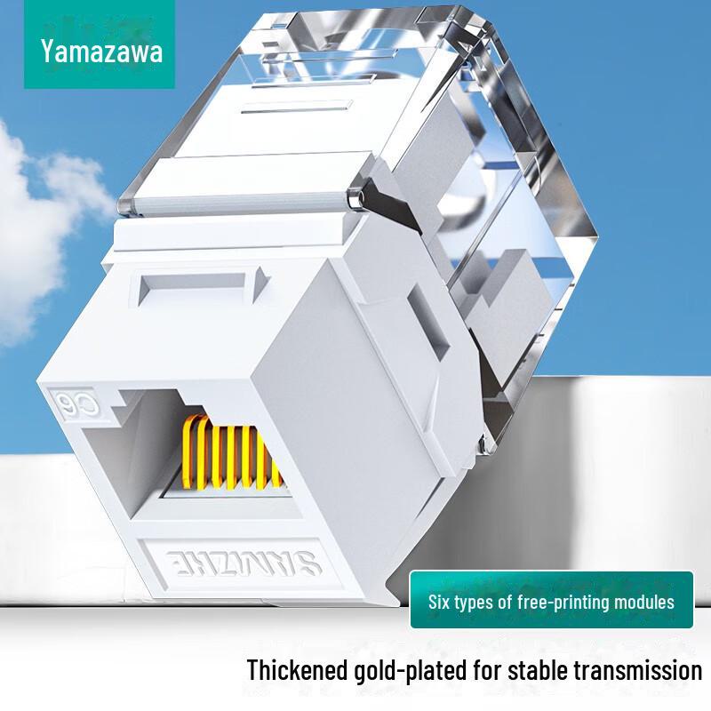 

SAMZHE CAT6 Gigabit RJ45 Network Module: Female to RJ45 Crystal Head for Computer Network Cable
