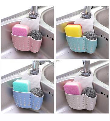 Drain Basket Kitchen Sink Drain Holder Hanging Plastic Storage Rack for Sponge Brush