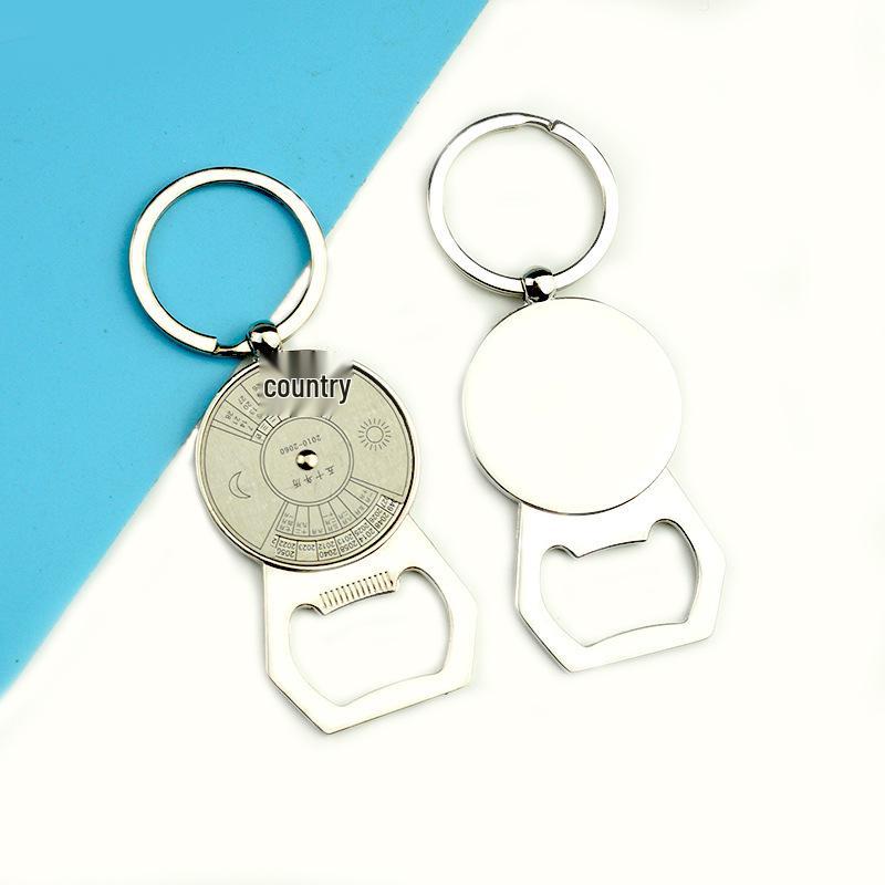 Kreativer ewiger Kalender Schlüsselanhänger und Bierflaschenöffner Anhänger Geschenk