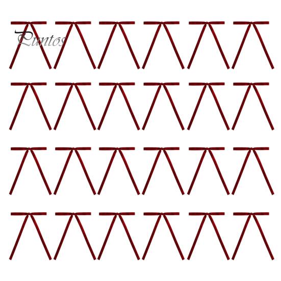 

24 шт. бархатных рождественских бантов, банты из ленточной ленты в деревенском стиле, рождественские венки, подарочные банты, украшения для свадебного праздничного декора елки красный