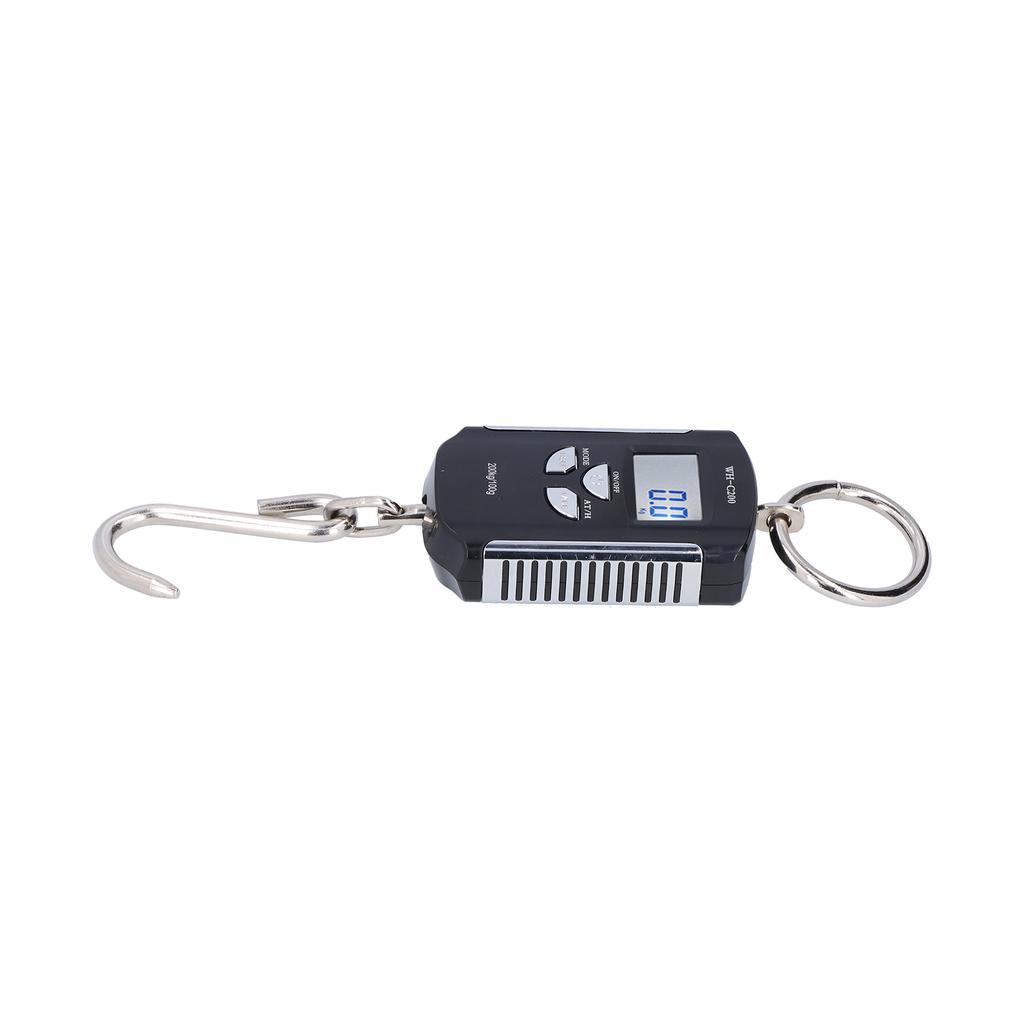 Kranwaage 200KG Schwerlast Hängende Wägehaken Laufwaage Tragbar Elektronisch HD Hintergrundbeleuchtung(Silber schwarz )