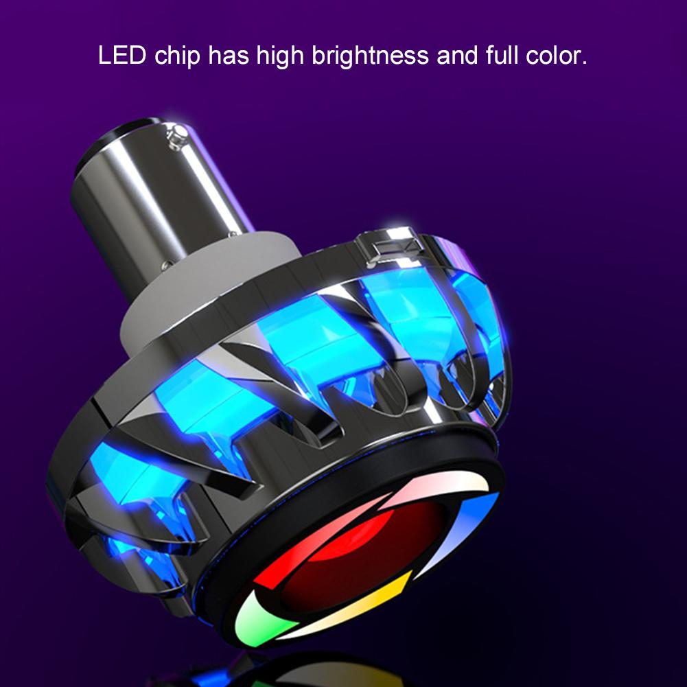 12V Motorcycle Brake Light Universal LED Angel Eye Flasher Brake Tail Lamp DRL Flashing Warning Signal Motorcycle Accessories