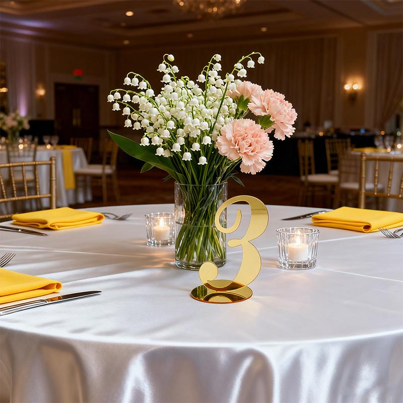1PC Acrylic Weddings Number Holders Stylish Table Decor Sturdy Construction Elegant With Stand Parties