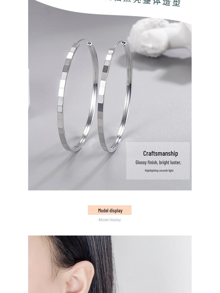 Personalized European & American Trend Elegant Hollow Square & Round Big Hoop Earrings for Women.