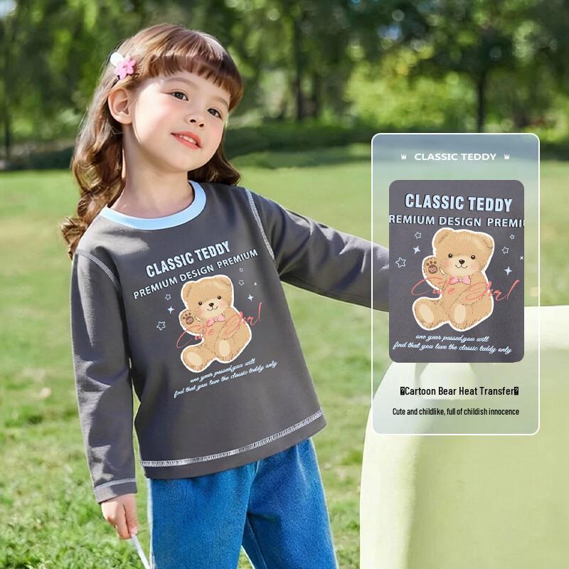 Classic Teddy Girls' Antibacterial Long-Sleeve T-Shirt