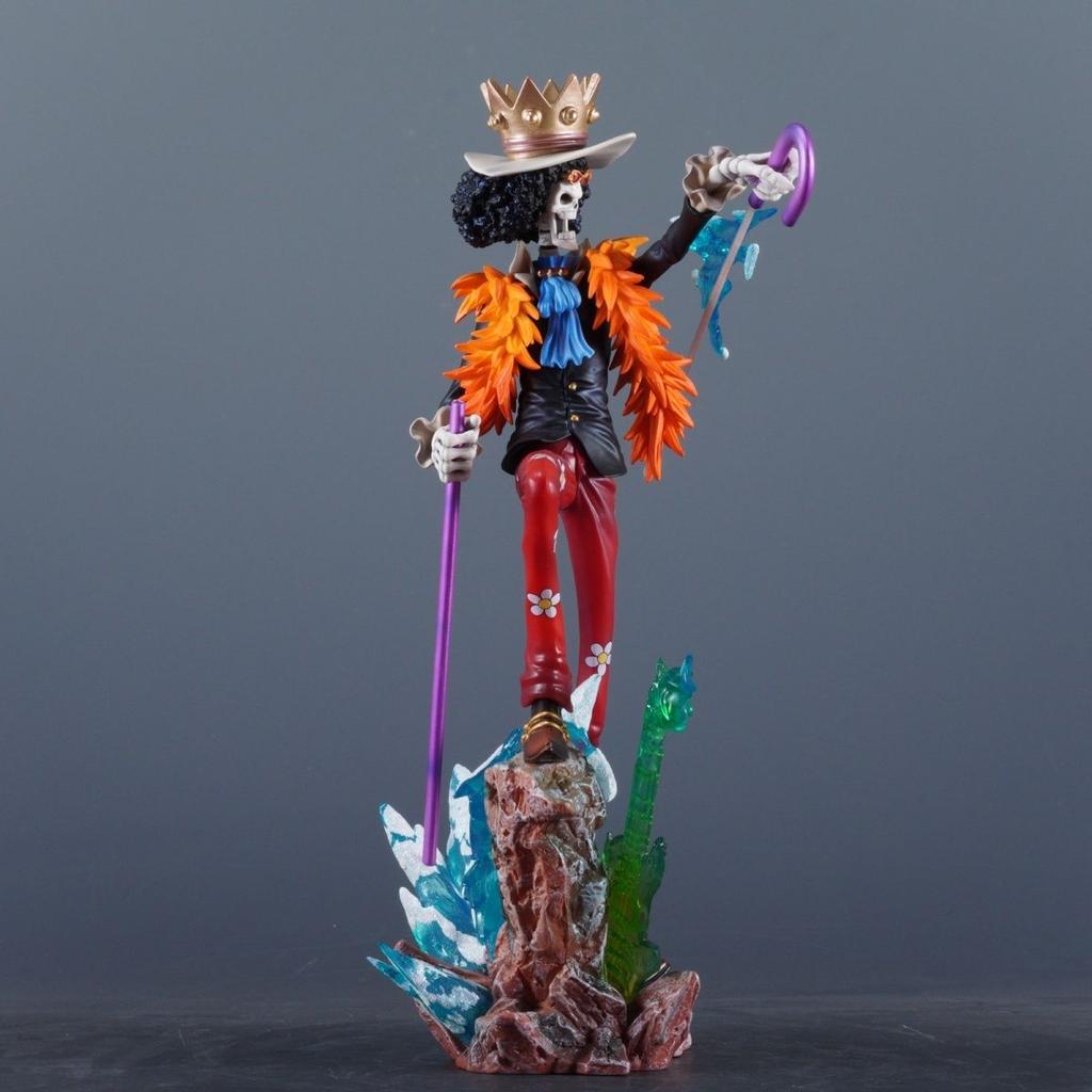 LK Studio One Piece LX Brook Blackbeard Schädel 12,99 Zoll/33 cm Zoro Anime-Figur Kann sich bewegen PVC Sammlermodus Ornament Spielzeug Geschenke