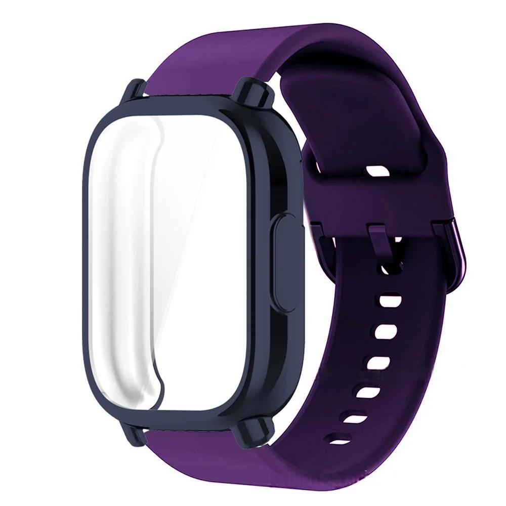 22mm Silicone Strap With Case For Xiaomi Redmi Watch 5 Active Lite Smart Watch Wrist Band TPU Case For Redmi Watch 5 Active Lite