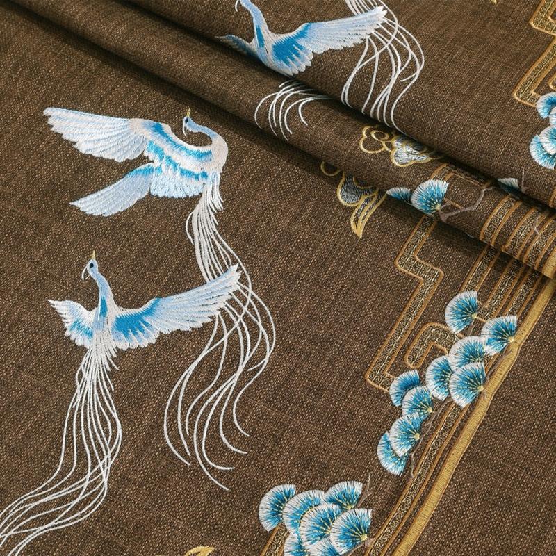 

100*148 см Китайский стиль Ретро имитация льняной ткани Вышивка Искусственная льняная ткань для диванной подушки багажная сумка Ткань для шитья своими руками 100x148cm