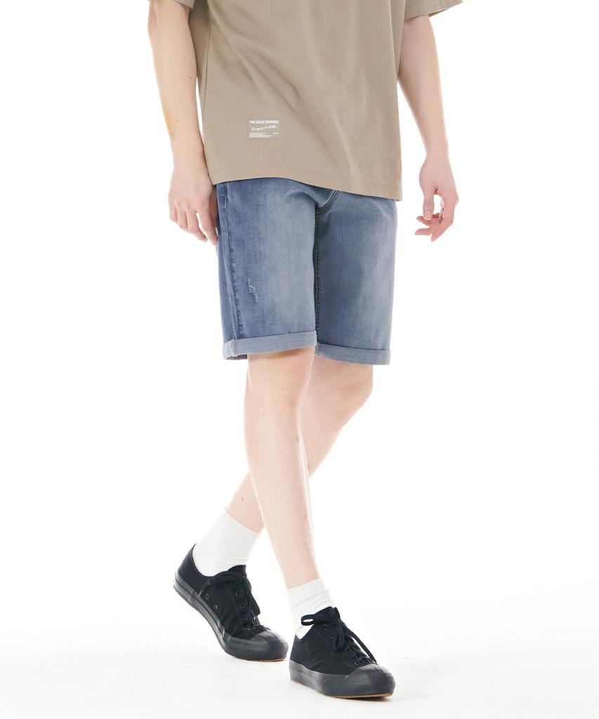 CHASECULT Men'S L-Tone In-Banding Roll-Up Knee-Length Denim Pants-Ccrk2611E0D