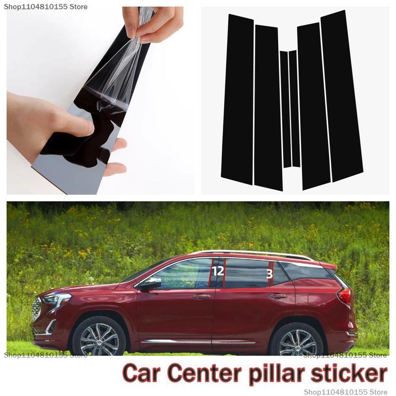 For GMC Terrain Saturn/GMC Acadia window decoration bright black center pillar sticker 2017- 18-23Terrain Saturn