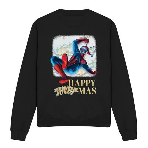Spider-Man Unisex Adult Happy Thwipmas Christmas Window Sweatshirt