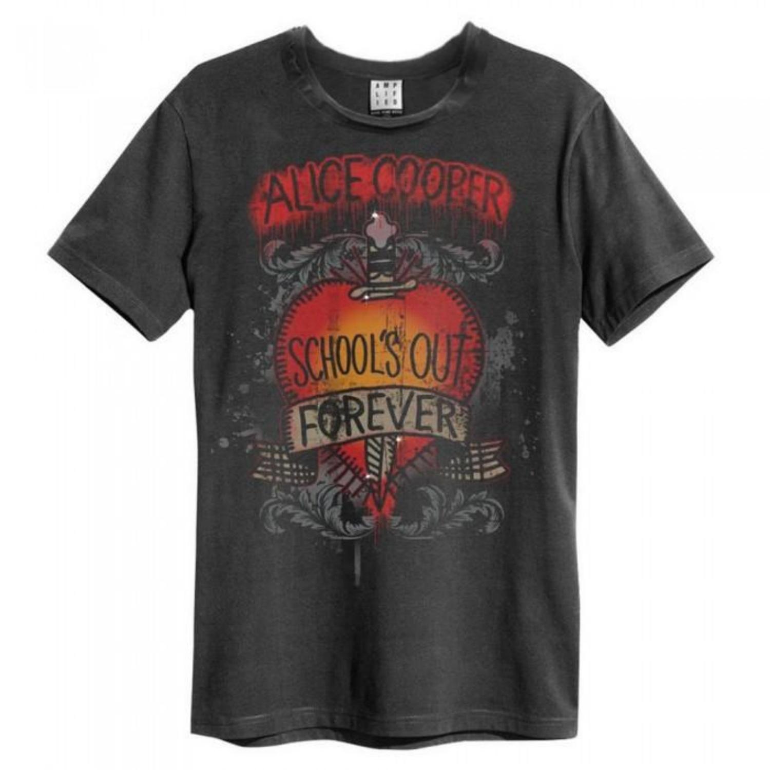 Amplified Unisex Adult SchoolÂ´s Out Alice Cooper T-Shirt S чёрный