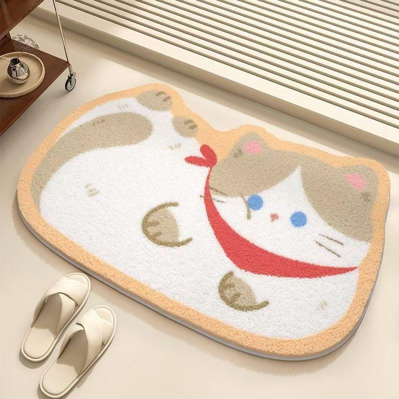 Household Dachshund Imitation Cashmere Foot Pad Toilet Bathroom Absorbent Floor Mat Entry Bedroom Door Mat Bathroom Mat