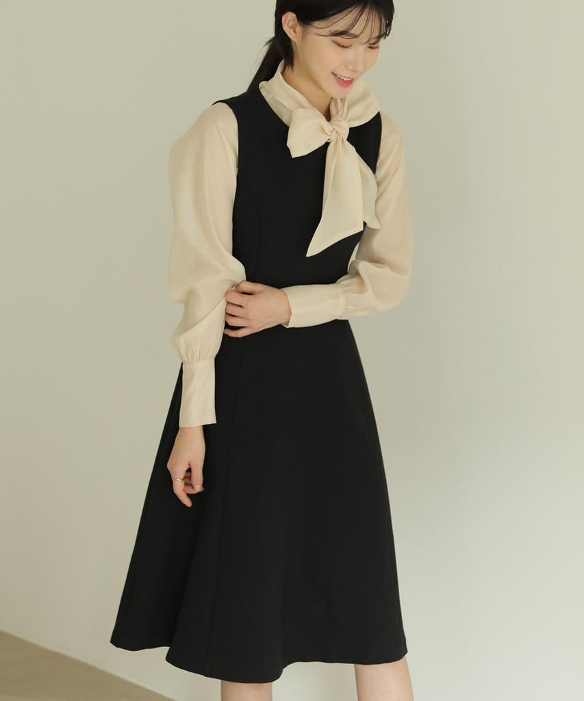 Ppaeppae Cut-Out Flare Bustier Dress