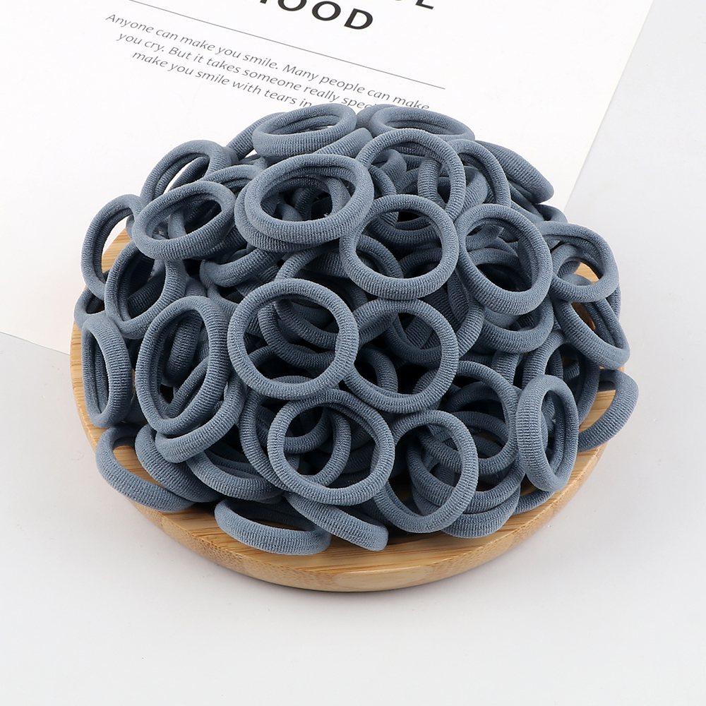 20/30/50/100/200pcs Colorful Hairband Black Grey Rubber Band Nylon Hair Elastic Ponytail Hairstyle Scrunchies Hair Accessories