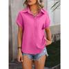Spring and Summer New Women's Solid Color Simple Off-shoulder Casual Loose Short-sleeved Shirt for Women
