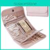 Travel Jewelry Organizer Case With Soft Polyester Material For Daily Use