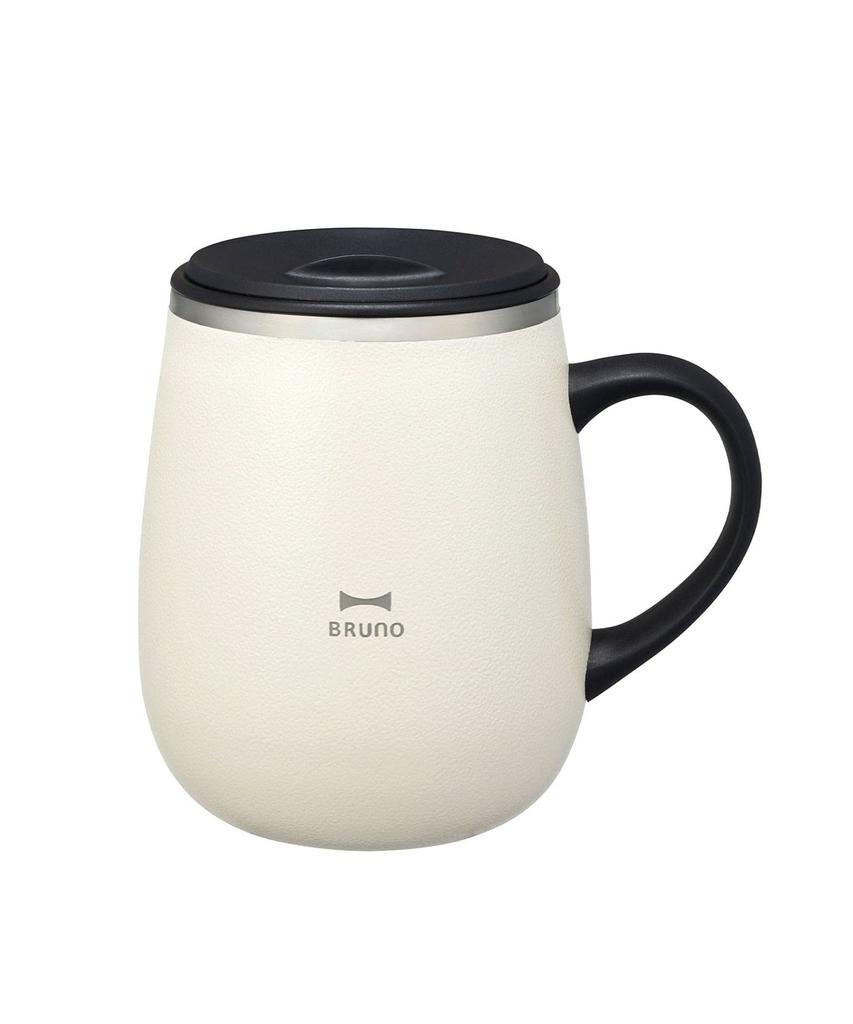 BRUNO Stainless Steel Mug with Lid, Double-Walled Vacuum Insulation, 460ml, Blue Gray (BHK263-BGY)