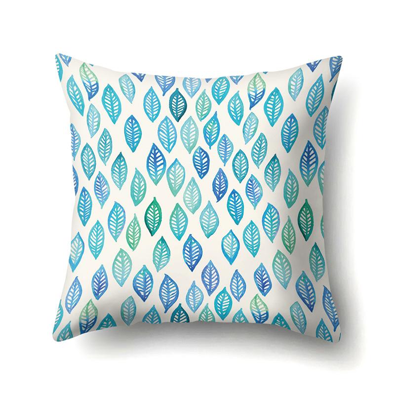 Polyester Pillowcase Plant Fresh Car Decoration Home Printed Pillowcase Sofa Cushion Cover