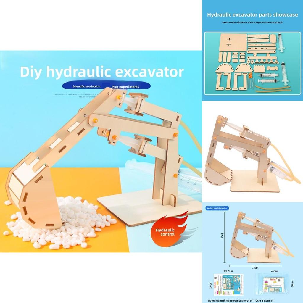 Zestaw hydraulicznego koparki STEM Edukacja Dla Dzieci DIY Zabawka Naukowa Dla Uczniów Szkoły Podstawowej