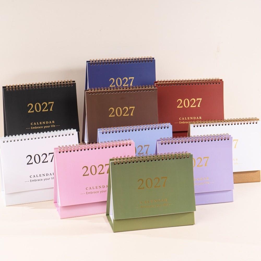Foldable 2027 Desktop Desk Calendar Portable Flip Calendar Table Calendar  Table Decorations