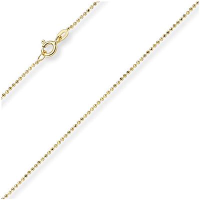 [Q8924] - Pozlátený náhrdelník 'Diamantová guľôčka' zlatý - 45 cm 1 mm