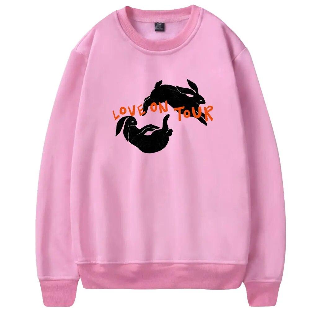Aşk Tur Atlama merch LongSleeves 2D Kapaksız Tişörtü Kadın/Erkek Komik Giysiler Uzun Kollu Kazak Kapüşonlular Unisex