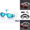Gafas de Natación Premium Impermeables Y Antivaho Recubrimiento de Colores Espejo Pequeño Set de Competición Para Visión Cristalina