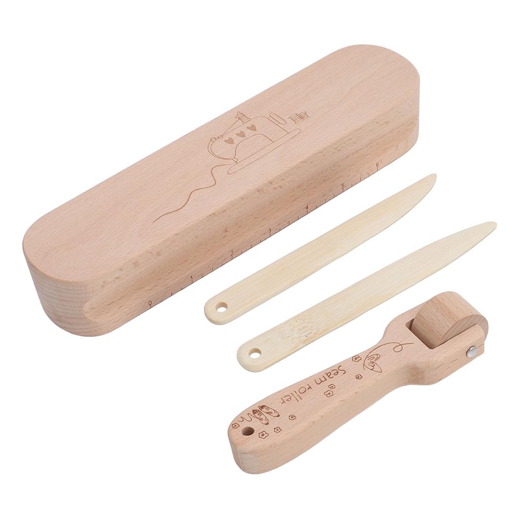Tailor Clapper Set Beech Wood Seam Flattening Tool Ironing Clapper Seam Roller and Point Turner