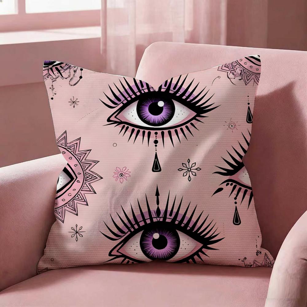 E-Eye Print Cushion Cover Fabric Soft Furnishing,Pillowcase, Cushion Cover, Sofa Pillow, Home Decoration