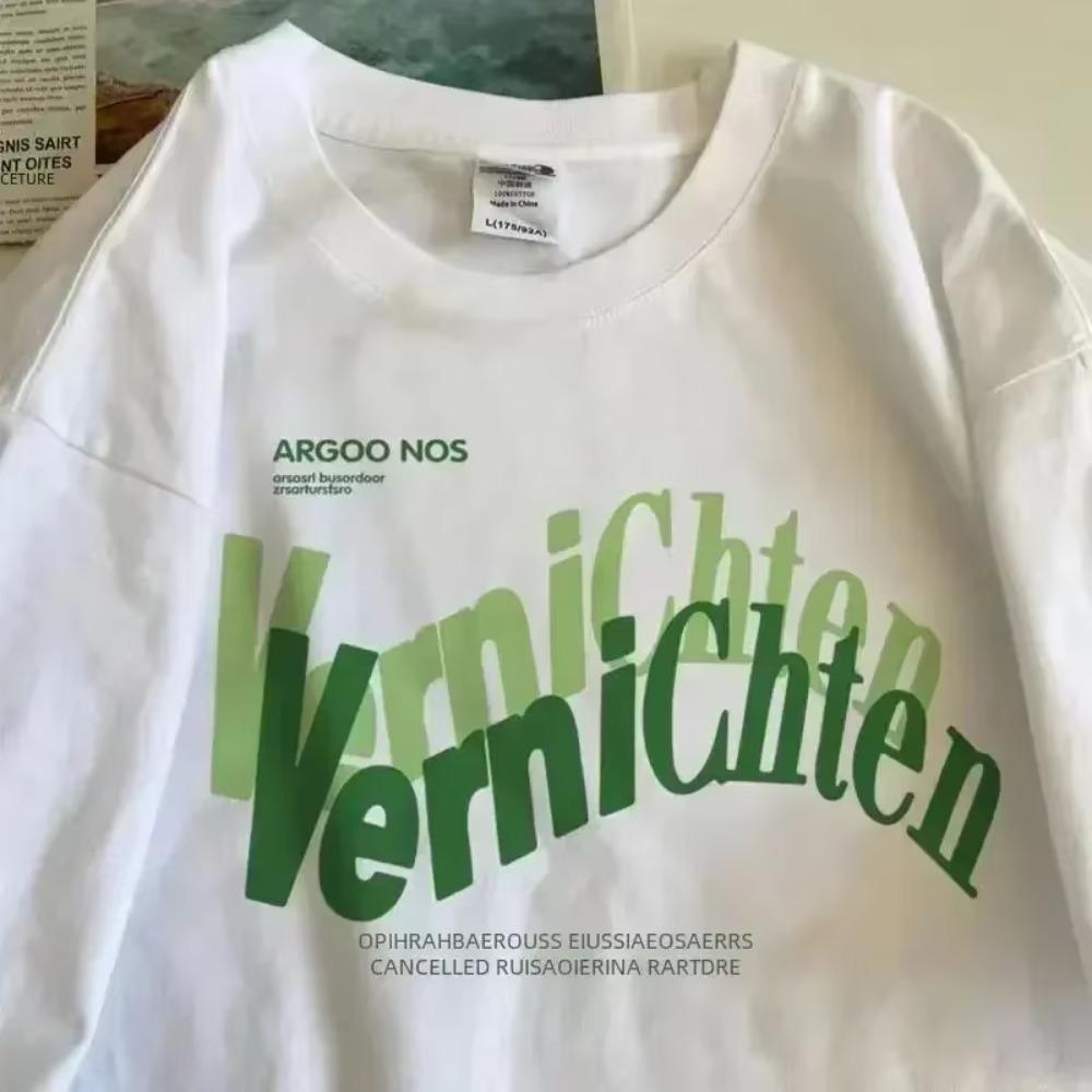 

Hong Kong Style Ice Silk Short Sleeve T-shirt 2024 New Summer Couple Style White Loose-fit Cool Top Street Harajuku Redtube XXXXXL белый