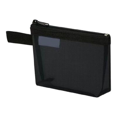 Nylon Mesh Storage Bag Zippered Closure Travel Cosmetic Organiser Pouches For Makeup Supply Daily Essential Organization