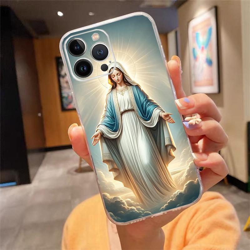 Virgin Mary Phone Case For Iphone 15 14 Pro Max 13 12 11 Pro Max XSMax XR 12 13 Mini 14 Plus