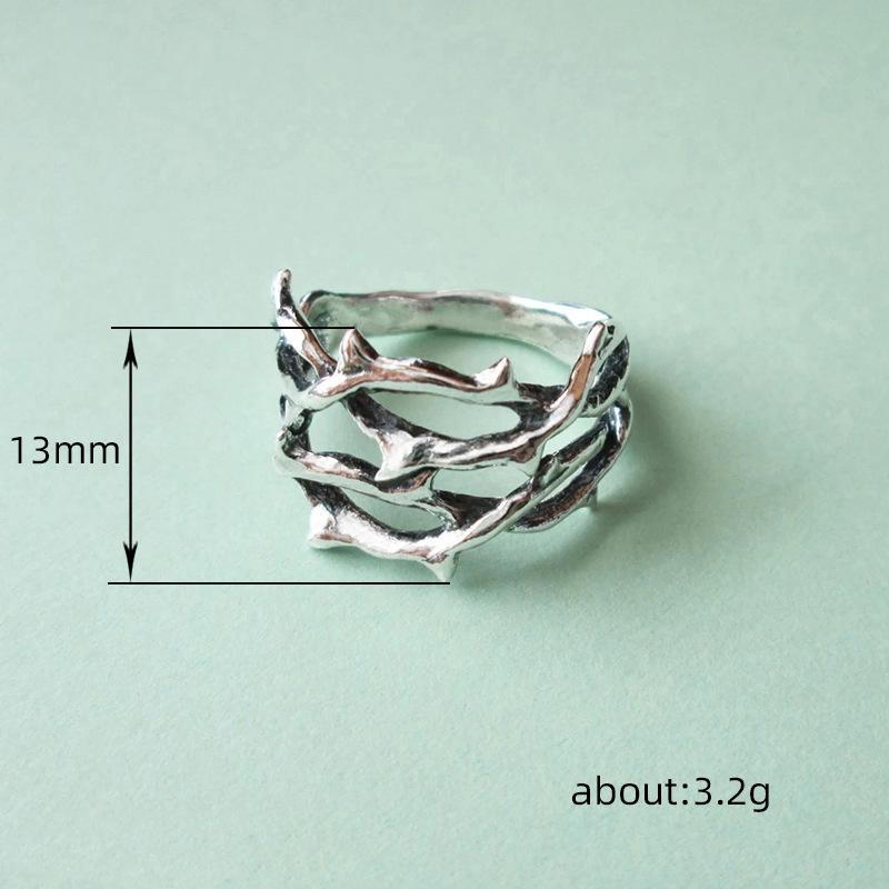 Cold Wind Hollow Thorn Ear Clip Ring, Punk Style Cover Decoration, Unique Jewelry Without Ear Piercings