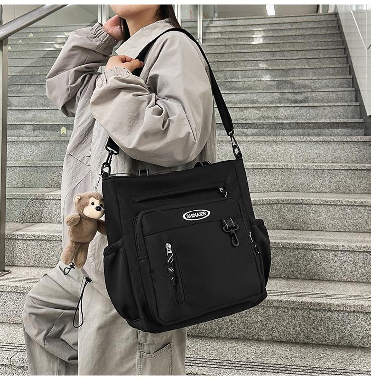 College Messenger Bag Studentische Umhängetasche für den Unterricht Große Kapazität Tragetasche