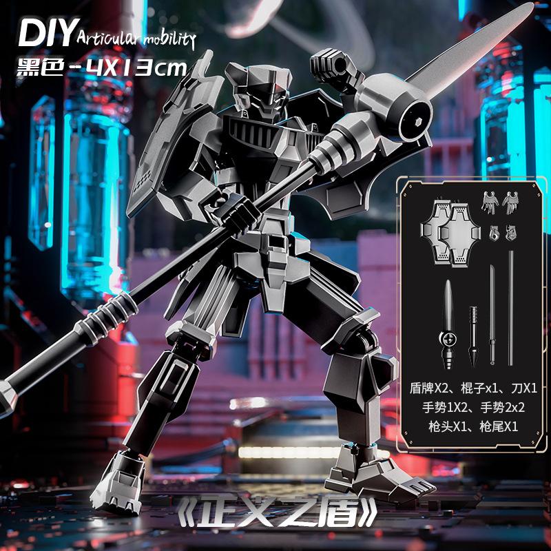 3D Printed Knight Mannequin Dummy Multi-Jointed Movable Shapeshift Robot Warrior 13 Action Figure Ornament Decoration For Kids