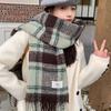 2025 autumn and winter women's imitation cashmere scarf light luxury quality soft warm plaid English shawl thickened scarf